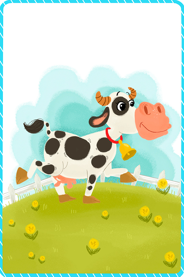 Agencia de ilustración June Illustration, ilustradora Natalia Scabuso, ilustración vaca