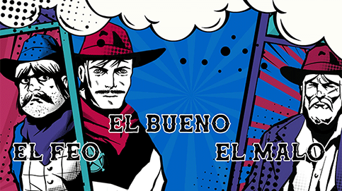 Animación 2D El Bueno el Feo y el Malo.