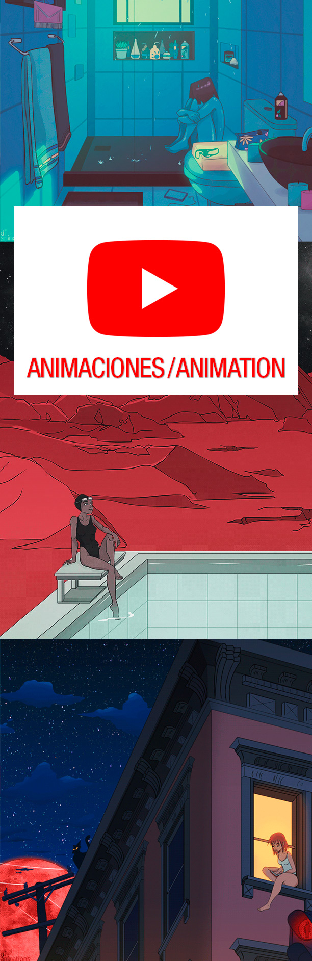 Animaciones ilustraciones destacadas ilustradora y animadora Diana Arus.