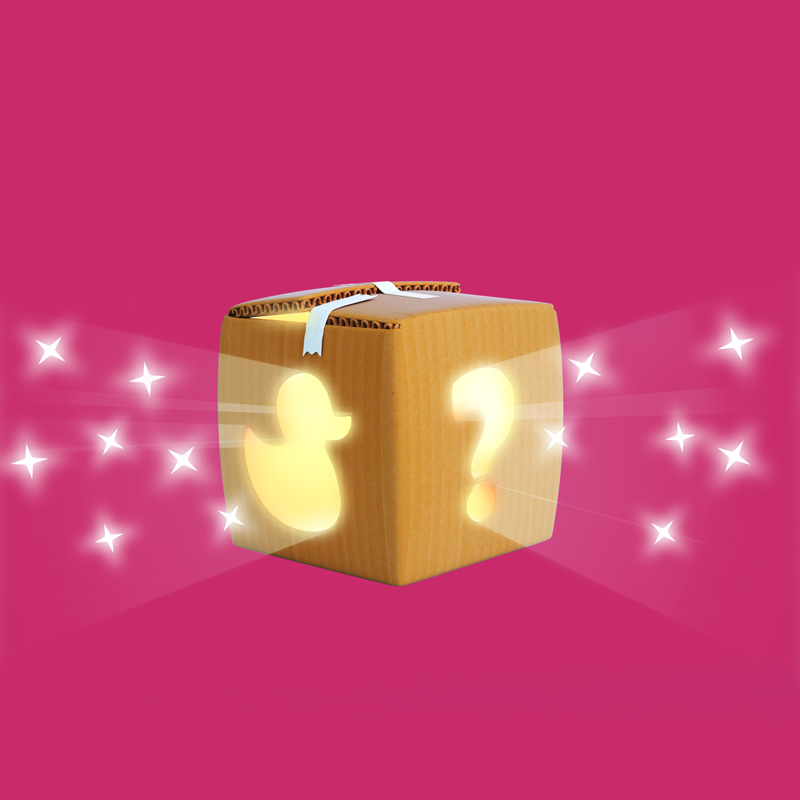 ilustración 3D caja cartón