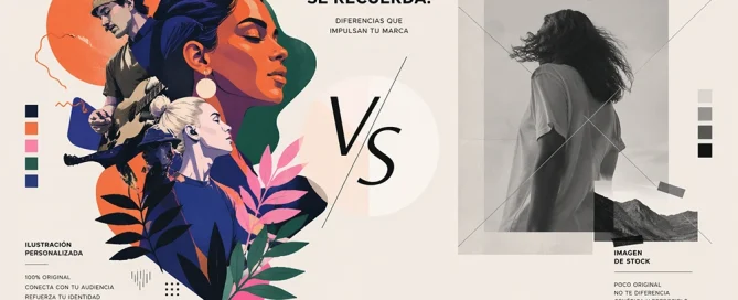 Ilustración Vs Stock, lo genérico se olvida, lo auténtico se recuerda.