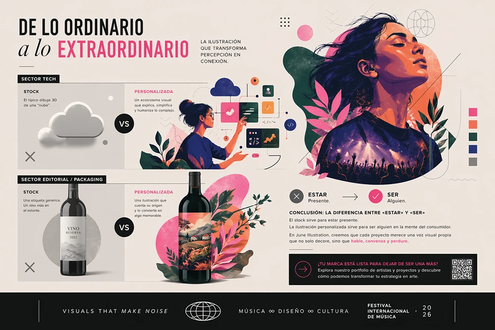 Ilustración Vs Stock, de lo ordinario a lo extraordinario.