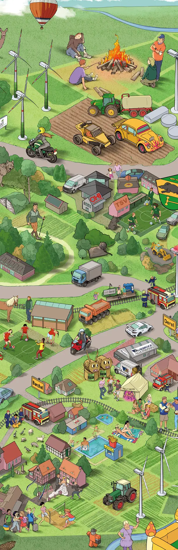 ilustraciones destacadas estilo Estilo Hide-and-seek del ilustrador Marco-Barrios