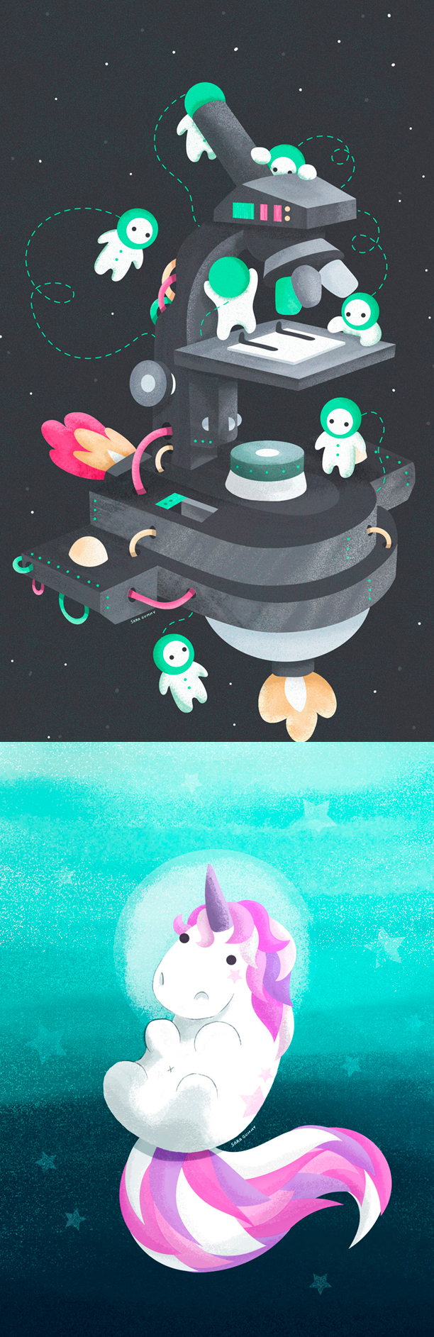 ilustración infantil kawaii de Sara Gummy