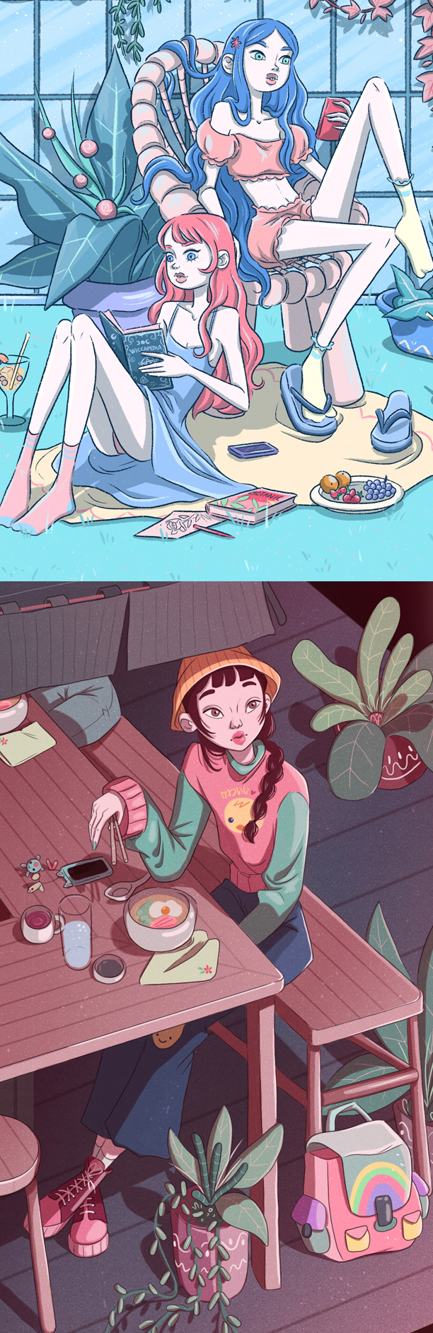 ilustraciones de la ilustradora Andrea Ochaita