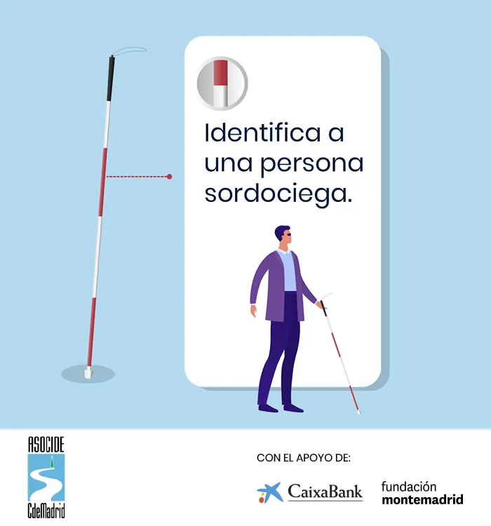 Ilustraciones campaña de concienciación para ayudar a las personas sordociegas. Imagen nº 1.
