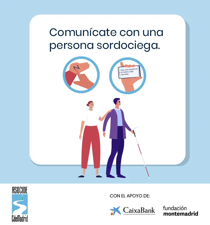 Ilustraciones campaña de concienciación para ayudar a las personas sordociegas. Imagen nº 2.