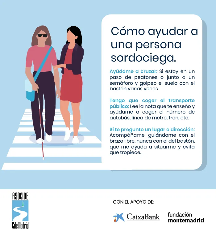 Ilustraciones campaña de concienciación para ayudar a las personas sordociegas. Imagen nº 4.