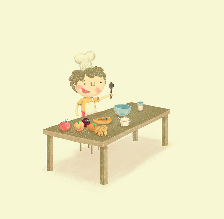 Ilustrador Mathias Townsend, ilustración cooking