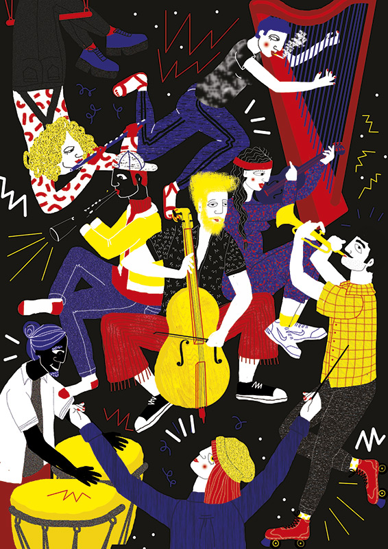 Ilustradora Perrine Honoré, ilustración ORCHESTRA.