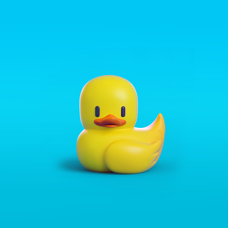 Pato común ilustración en 3D