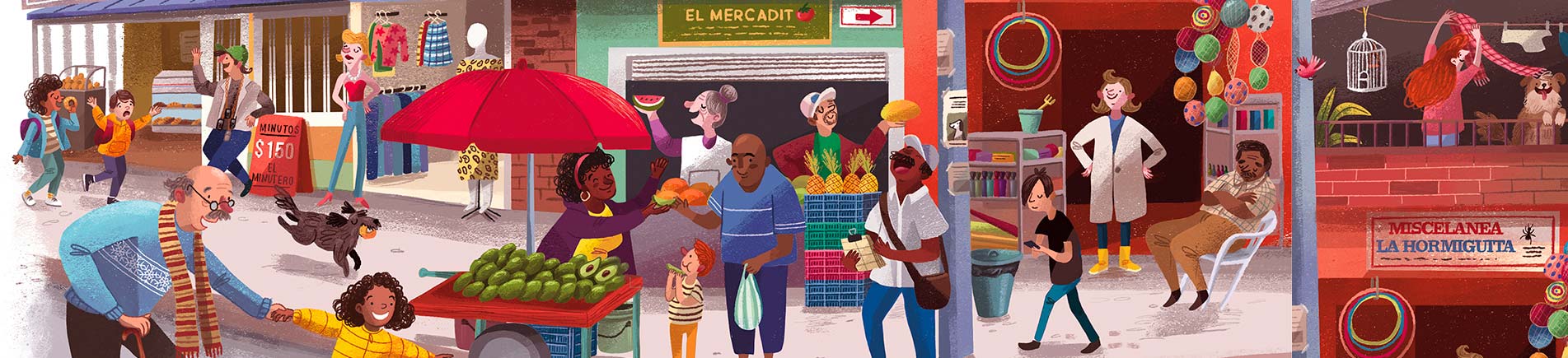 Slide de ilustraciones de la ilustradora Andrea Castro.